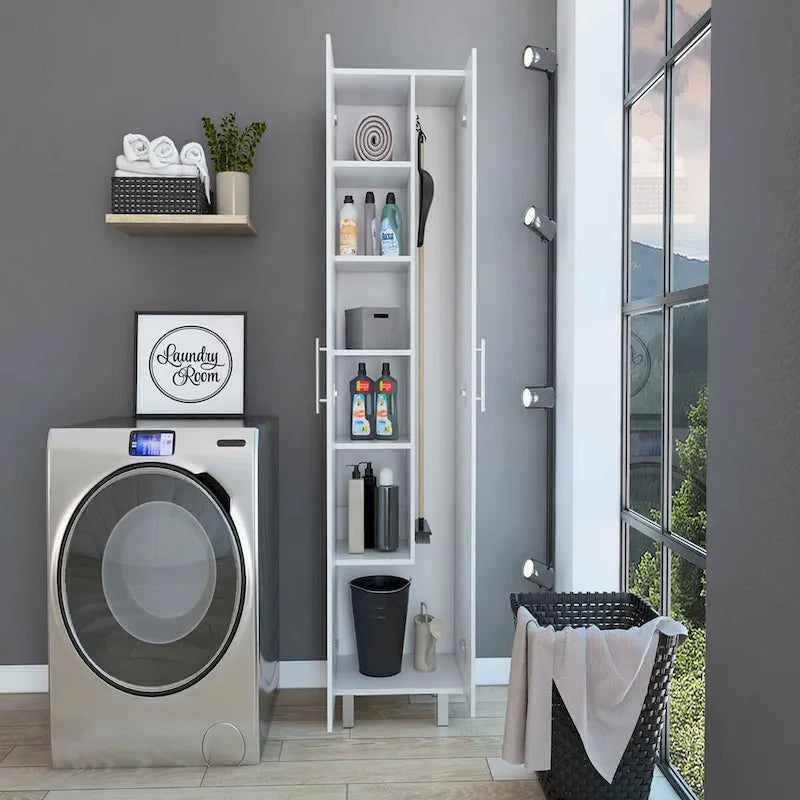 2-Door Rectangle Closet Pantry - White