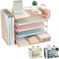 5 Tier Desk Organizer with Sliding Trays & Pen Holder