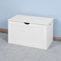 Lift Top Entryway Storage Cabinet with Safety Hinges, Wooden Toy Box