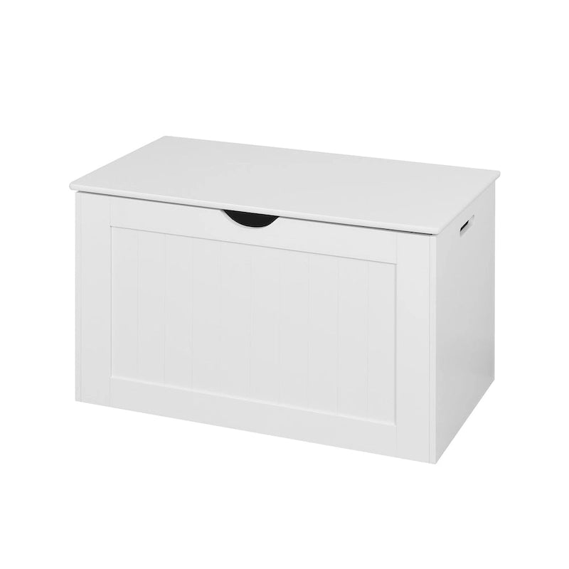 Lift Top Entryway Storage Cabinet with Safety Hinges, Wooden Toy Box