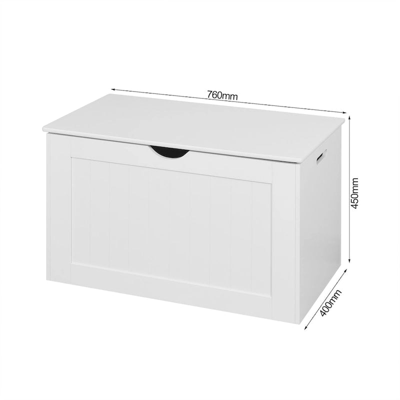Lift Top Entryway Storage Cabinet with Safety Hinges, Wooden Toy Box