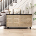 6-Drawer Rattan Cabinet