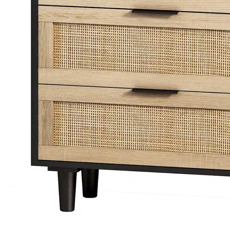 6-Drawer Rattan Cabinet