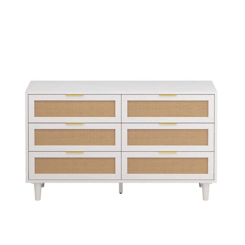 6-Drawer Rattan Cabinet