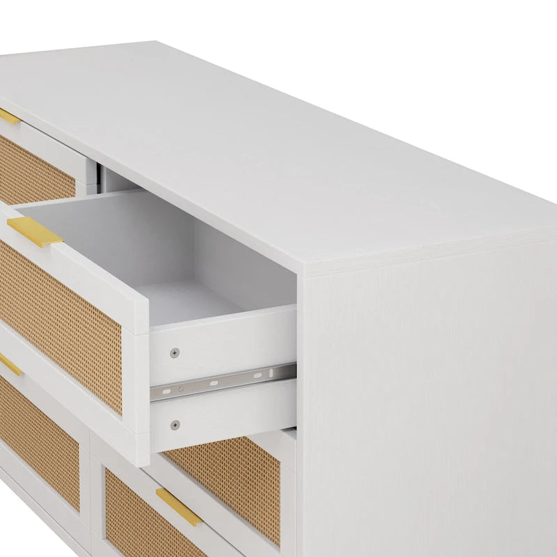 6-Drawer Rattan Cabinet