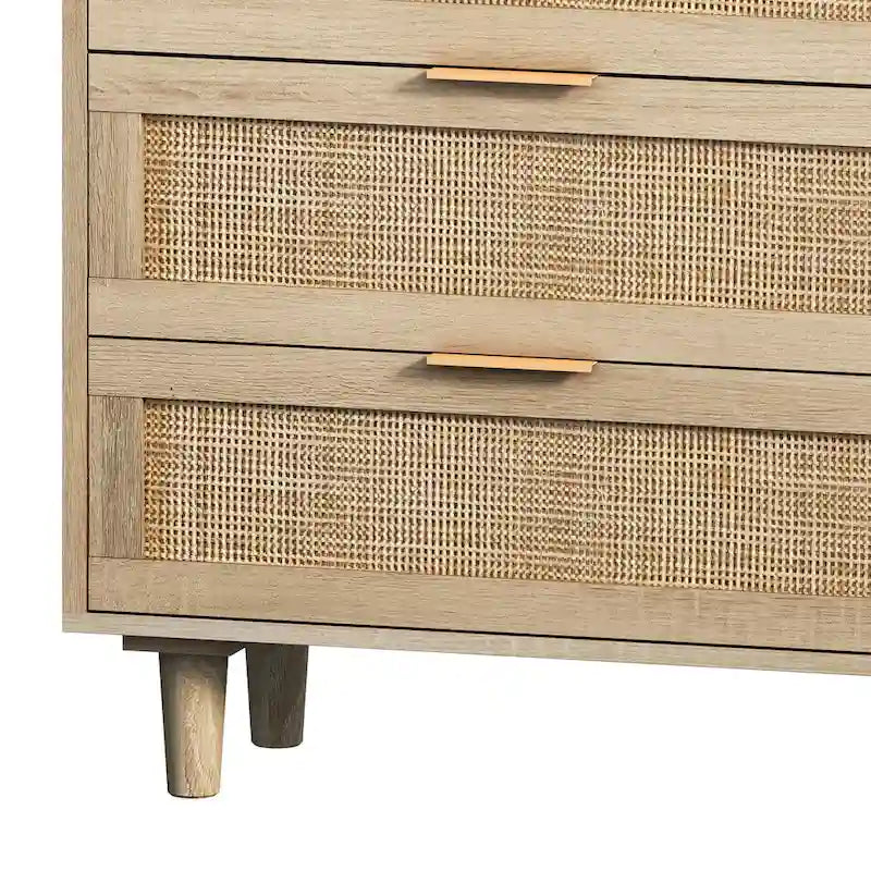 6-Drawer Rattan Cabinet