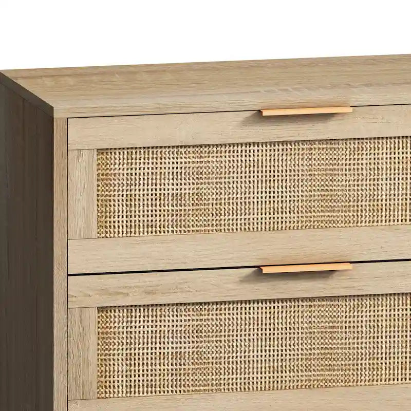 6-Drawer Rattan Cabinet