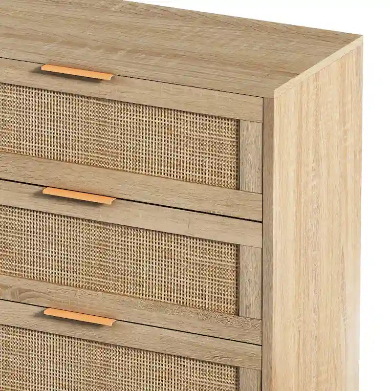 6-Drawer Rattan Cabinet