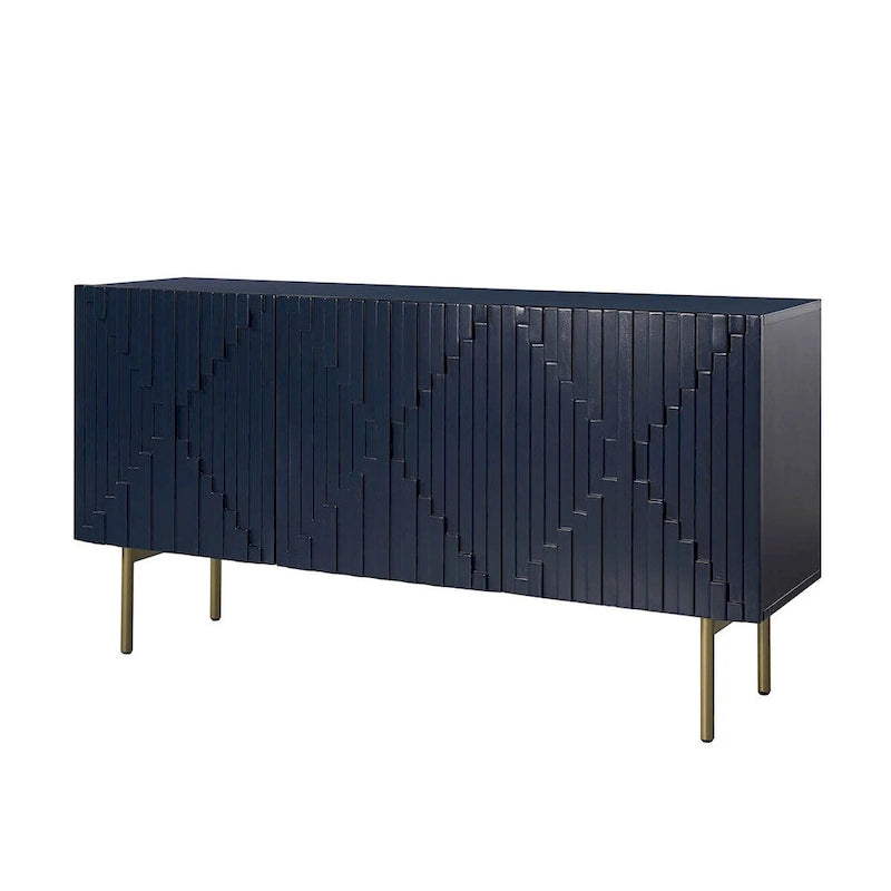 Modern 58" Wide Sideboard with Cable Management & Adjustable Feet