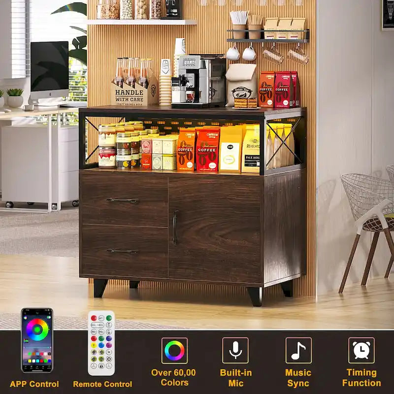 Sideboard Buffet Storage File Cabinet with Drawers