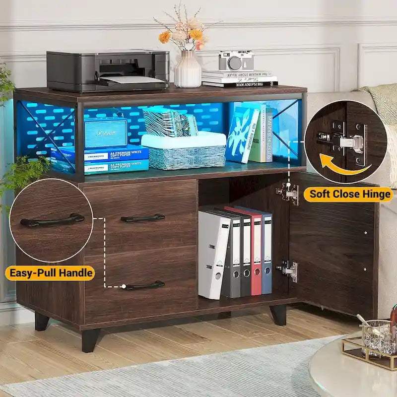 Sideboard Buffet Storage File Cabinet with Drawers