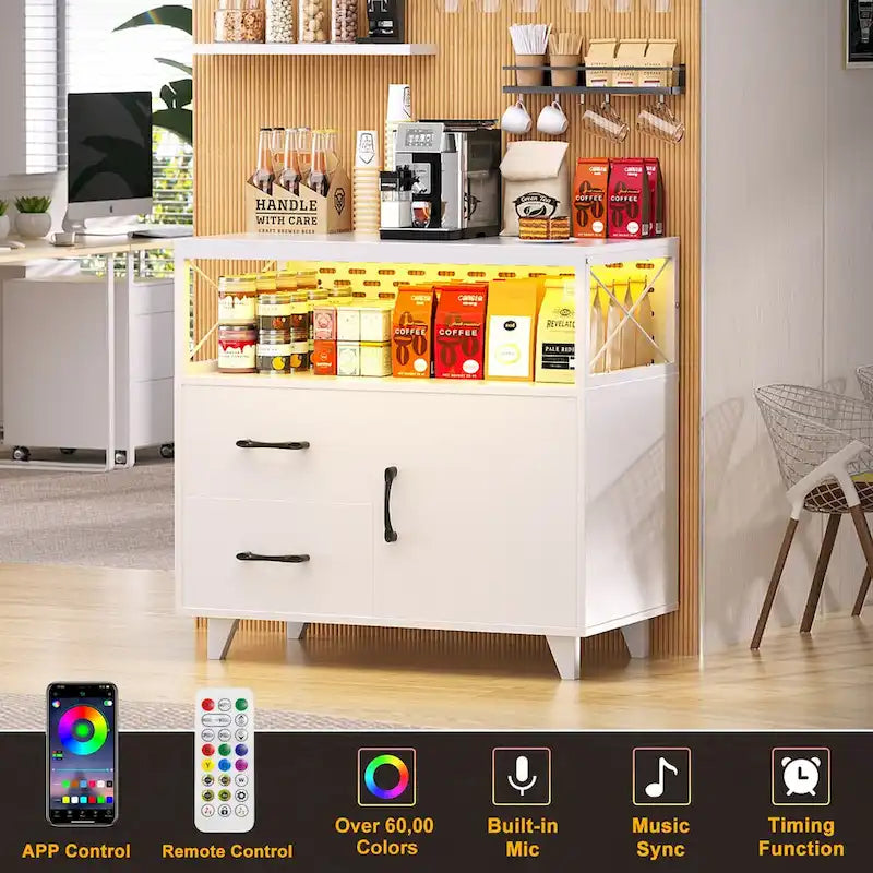 Sideboard Buffet Storage File Cabinet with Drawers