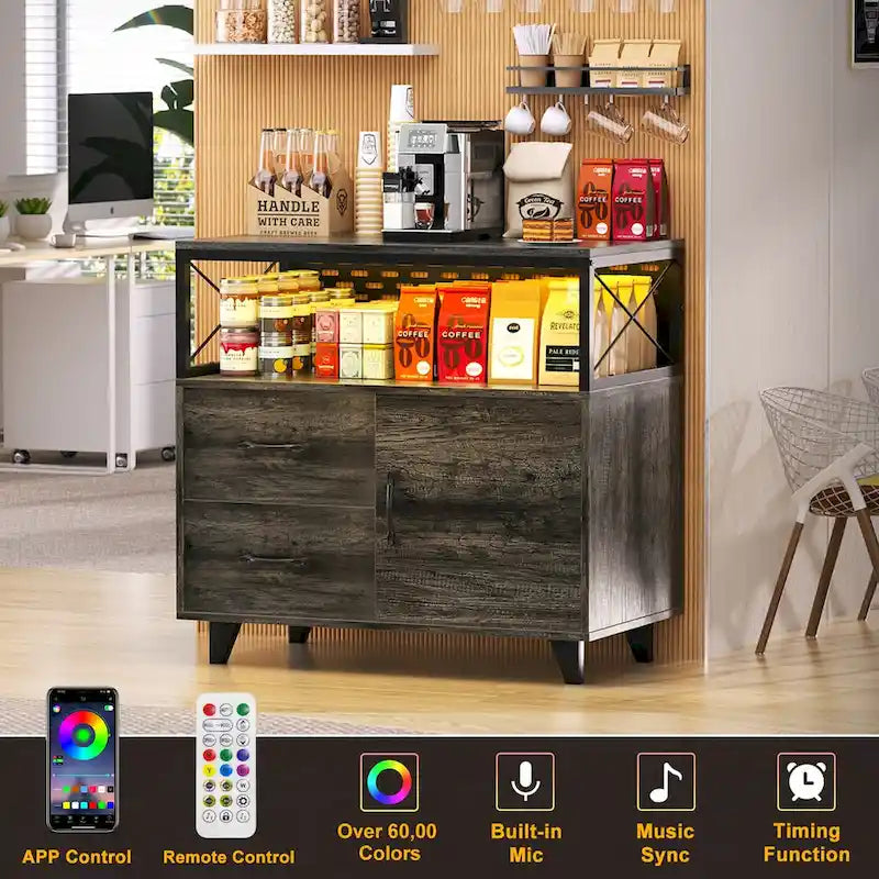Sideboard Buffet Storage File Cabinet with Drawers