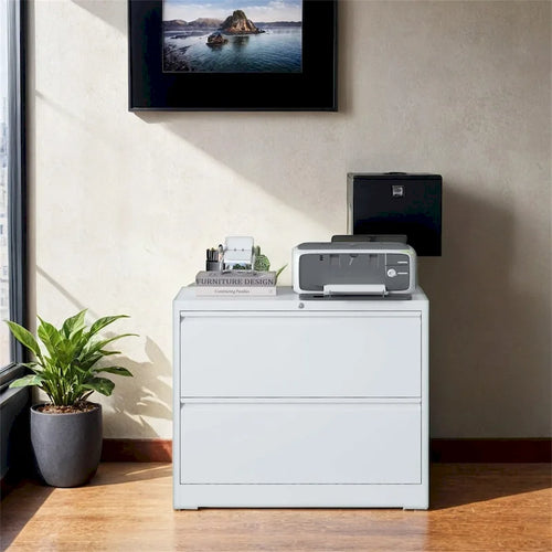 2-Drawer Lateral File Cabinet with Lock
