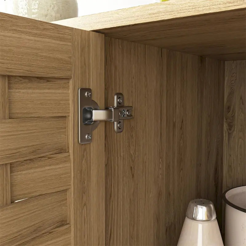 Storage Cabinet with 3 Doors, Wood Sideboard Buffet