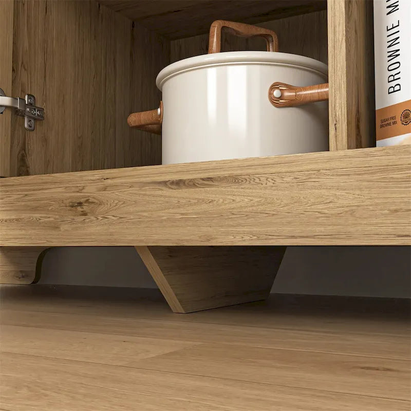 Storage Cabinet with 3 Doors, Wood Sideboard Buffet