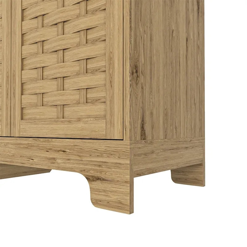 Storage Cabinet with 3 Doors, Wood Sideboard Buffet