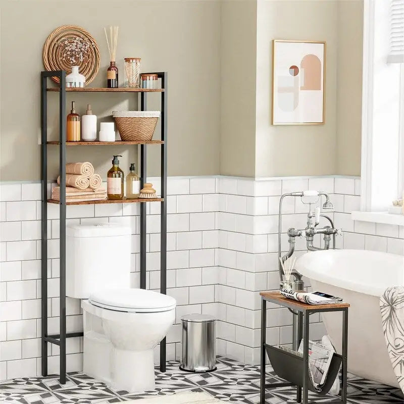 Over The Toilet Storage - 9.4"D x 24.8"W x 64.2"H