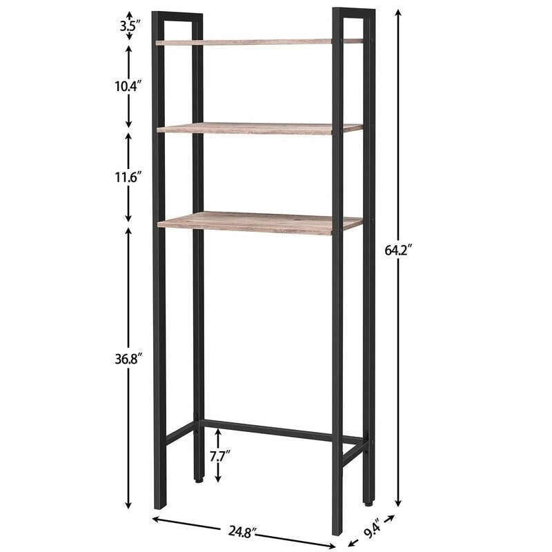 Over The Toilet Storage - 9.4"D x 24.8"W x 64.2"H