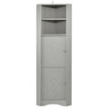 Tall Corner Cabinet with 2 Doors and 4 Tier Shelves