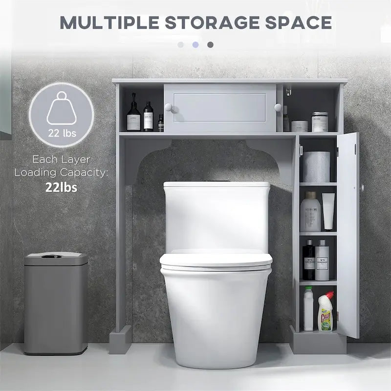 Over the Toilet Storage Cabinet with Adjustable Shelves