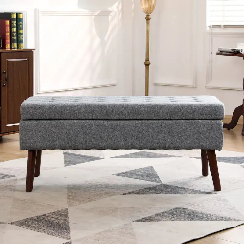 Storage Bench for Bedroom & Entryway – End of Bed Bench with Lift-Top Ottoman