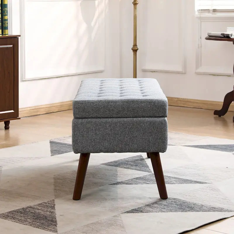Storage Bench for Bedroom & Entryway – End of Bed Bench with Lift-Top Ottoman