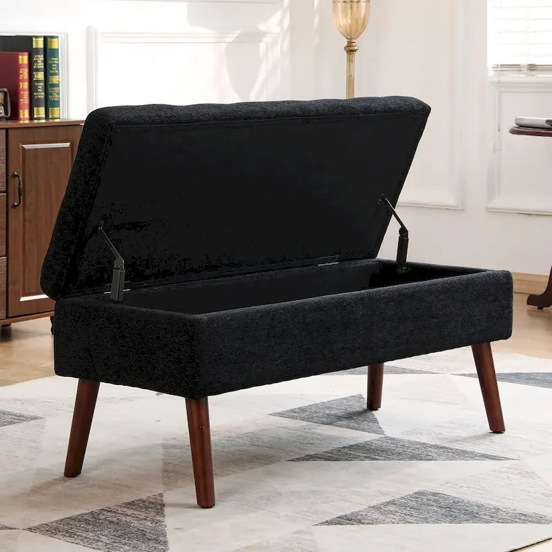 Storage Bench for Bedroom & Entryway – End of Bed Bench with Lift-Top Ottoman