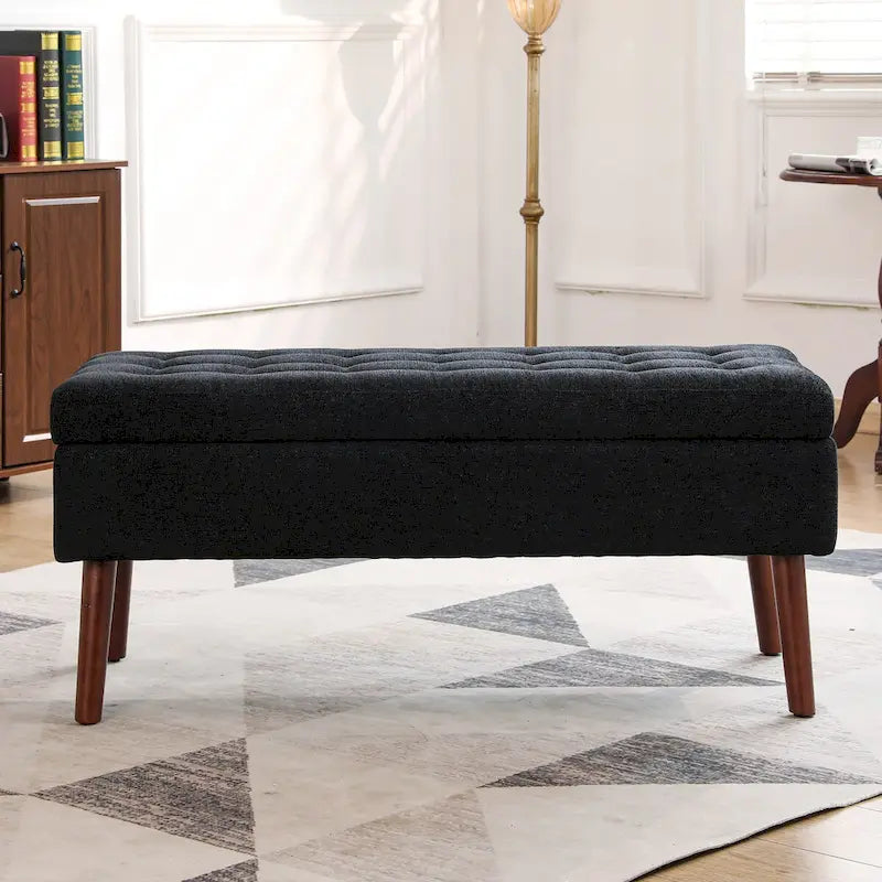 Storage Bench for Bedroom & Entryway – End of Bed Bench with Lift-Top Ottoman