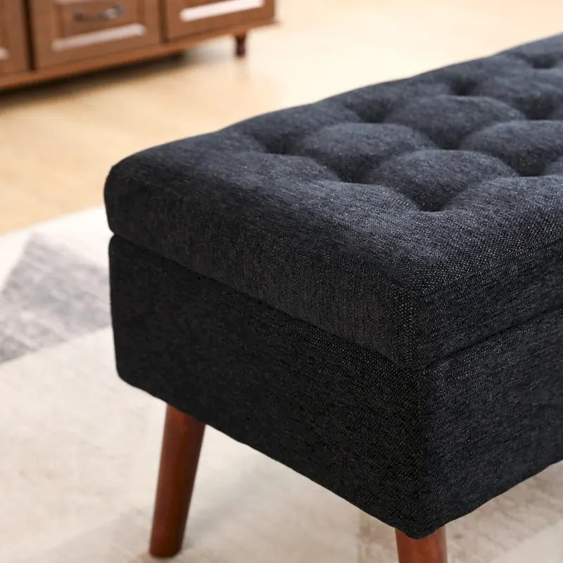 Storage Bench for Bedroom & Entryway – End of Bed Bench with Lift-Top Ottoman