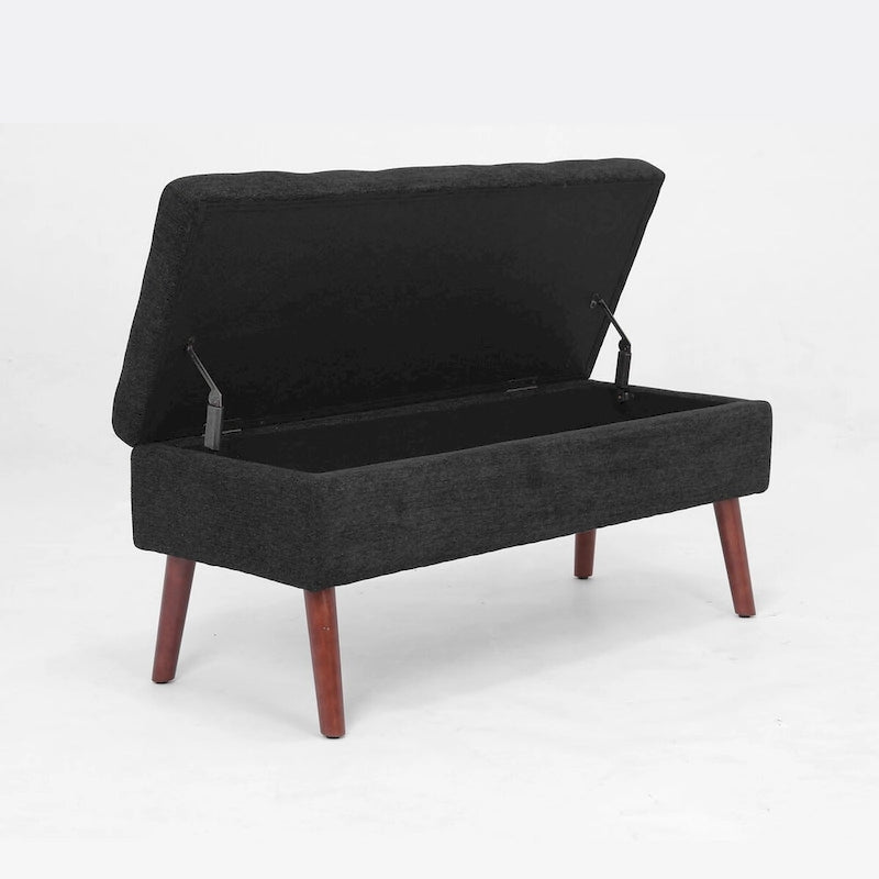 Storage Bench for Bedroom & Entryway – End of Bed Bench with Lift-Top Ottoman